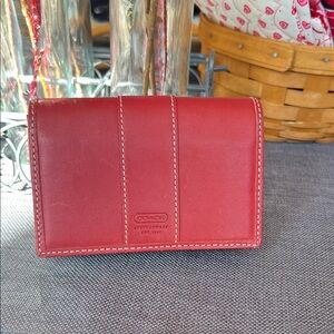 Coach Cherry Red Leather Wallet